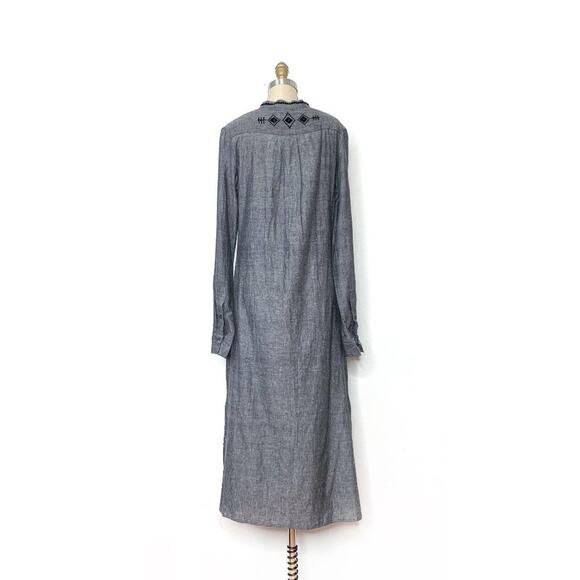 NEW Raven + Lily Farima Embroidered Kaftan Shirtdress Maxi Dress Small - Picture 6 of 12